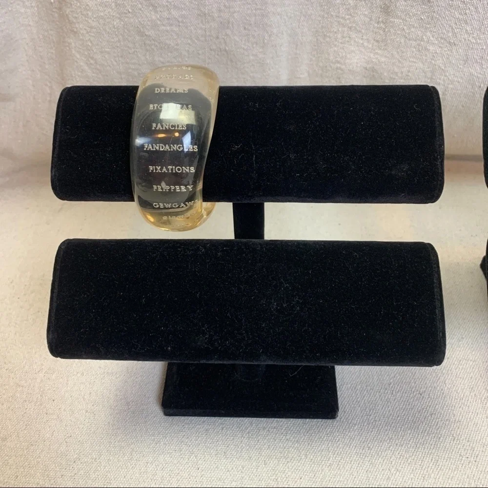 Pair Black Velvet Bracelet Holders